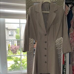 H&M Tan Backless Blazer Dress with Tailored Fit